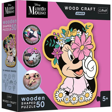 Trefl dřevěné puzzle junior minnie mouse disney fsc udržitelné hračky.