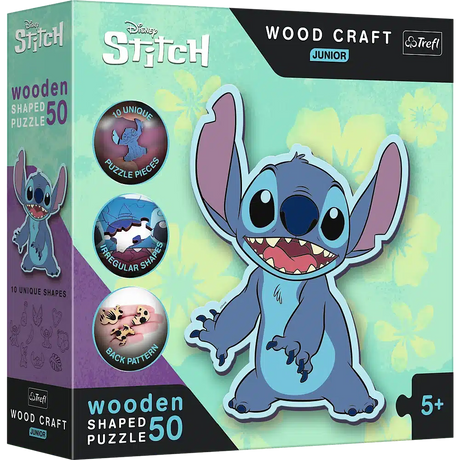 Disney trefl wooden lilo stitch junior puzzle of - 50 pieces