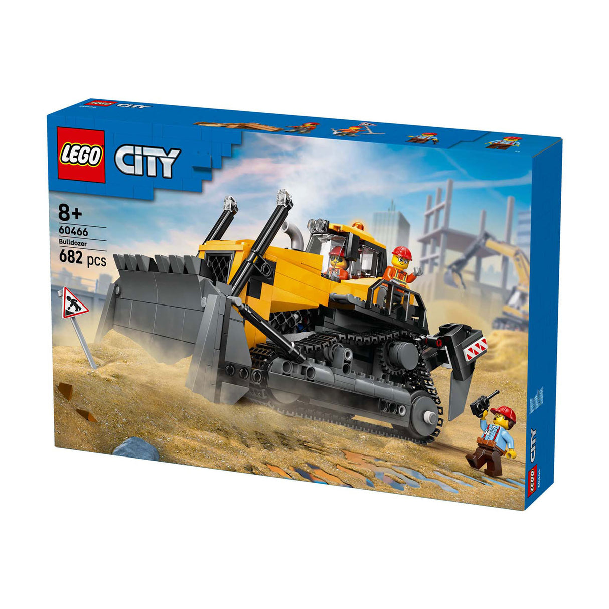 Lego ® city yellow bulldozer, construction site vehicle - 60466
