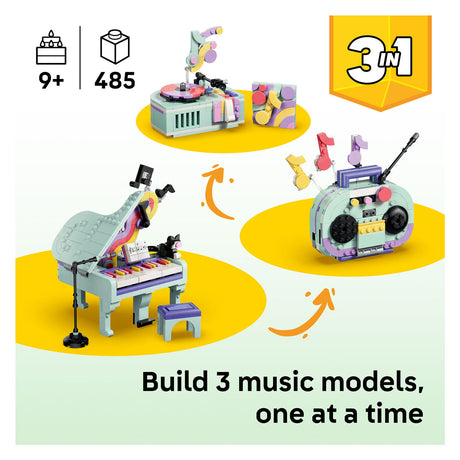 Lego Creator 31392 piano with cat