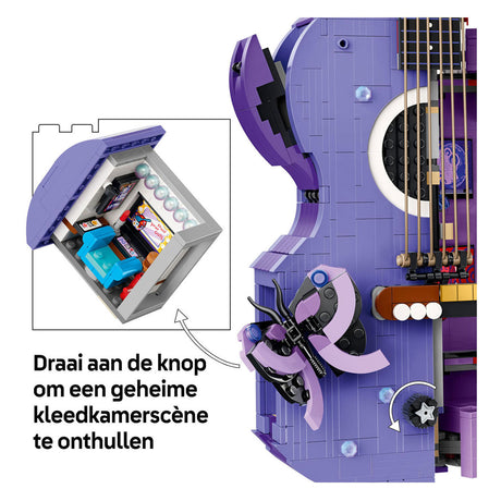 Lego editions olivia rodrigo's dubbele gitaar bouwpakket voor kinderen en tienerkamer decoratie - 43031