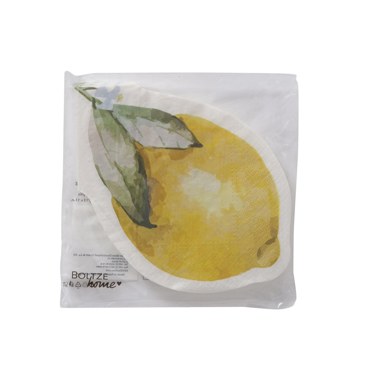 Boltze Heem Servietten 'capri' Zitroun 16x16cm 12-Stéck Pabeier