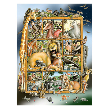 Ravensburger puzzle állatkollázs - kirakós - 100 xxl darab