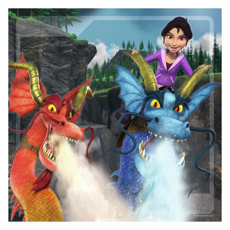 Skládačka Ravensburger Dragons the devíti říší, 3x49ks.