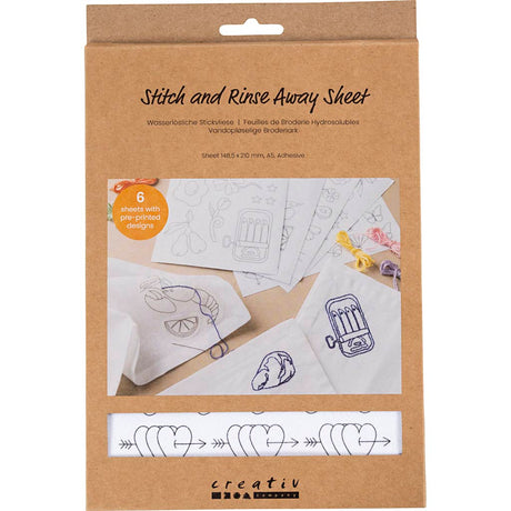 Creativ company https: www.cchobby.nl water-soluble-embroidery-sheets-decorative-dessins-a5-sheet-148-5x210-mm-6-sheet-1-box