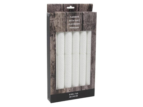 Conjunto de jogos americanos Svenska Living de 6 30x45cm poli branco