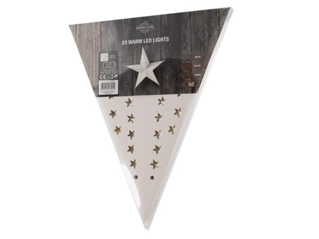 Snowflake Chrëschtdagsstär aus wäissem Pabeier 60cm mat 20 LED waarmwäiss an Timer, funktionnéiert op 3XAA Batterien (net abegraff)