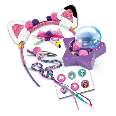 Clementoni – Haarschmuck für Kinder – Gabby's Dollhouse – Kreativset – Haarschmuck selbst dekorieren – ab 4 Jahren