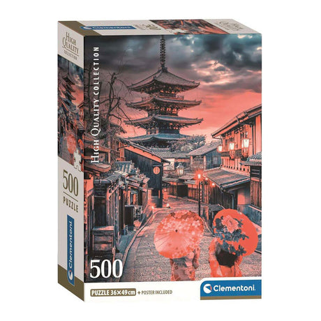 Clementoni - puzzle - 500 dielikov - večer v Kjóte - puzzle pre dospelých - kolekcia vysokej kvality