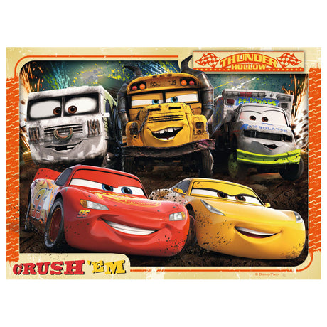 Ravensburger puslespill disney biler 3 la oss rase! - 12+16+20+24 stykker