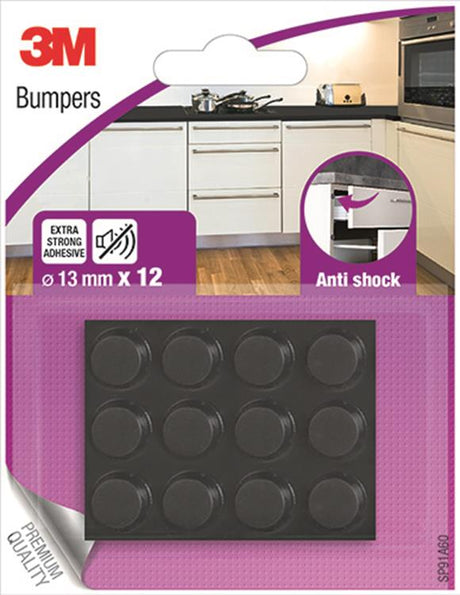 3M 1052405 - Shock-absorbing Furniture Buffer - Black - 1m - 12 Blister | 1 Piece