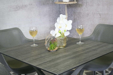 Sens garden table jasper 80x80cm dark gray
