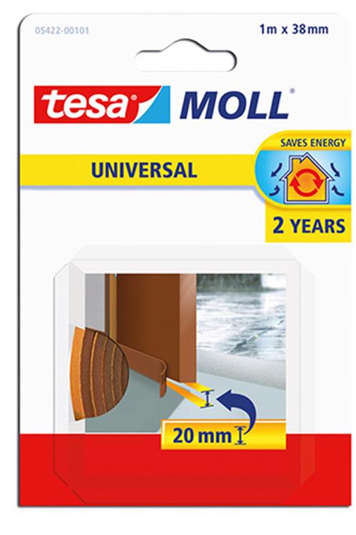 Tesa 1001375 - door seal PVC brown 1mx38 | 10 pieces