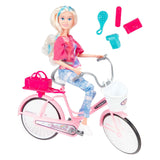 Toi-toys toi brinquedos boneca adolescente lauren em bicicleta