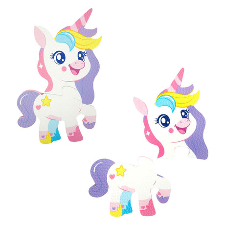 Toi-toys estrelinhas quebra-cabeça de piso de espuma unicórnio, 36 unid.
