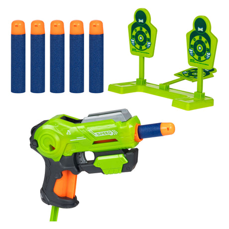 Toi-toys foam strikex pistool met xl foampijlen en target - 10dlg.