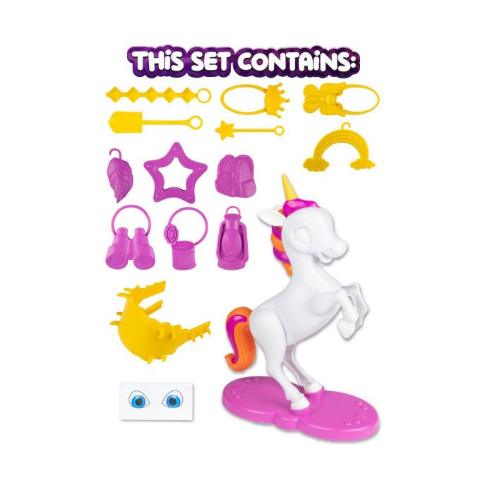 Toi-toys game bucking unicorn-with saddle + 12 pieces of luggage