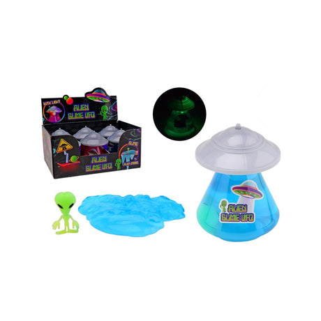 Johntoy ufo sliz se světlem a záře ve tmě mimozemšťan
