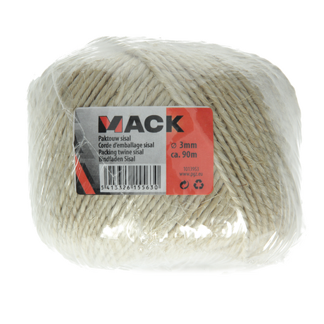 Mack 1013953 - sisal rope bobbin 3mm approx. 90m | 5 pieces