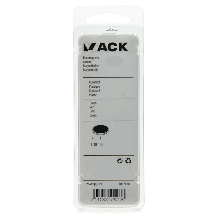 Mack 1017870 - board magnet plastic green 4 pcs 30 mm | 10 pieces