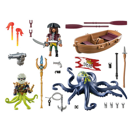 PLAYMOBIL Pirates Cath i gcoinne an Ochtapas Ollmhór 71419