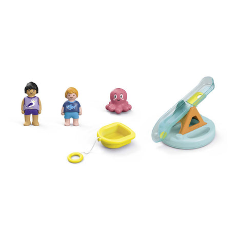 Playmobil junior plavecký ostrov s vodovodním skluzavkou - 71687