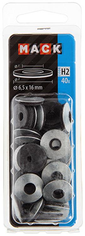 Mack 1018134 – tesniaci krúžok gumový pozinkovaný 40 ks 6,5 x 16 mm | 5 kusov