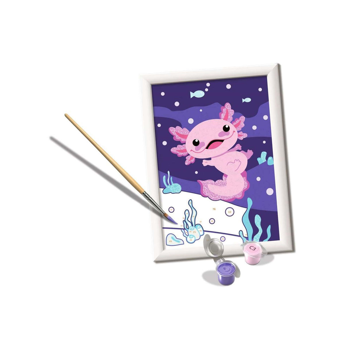 Kreativní barva Ravensburger podle čísla - axolotl