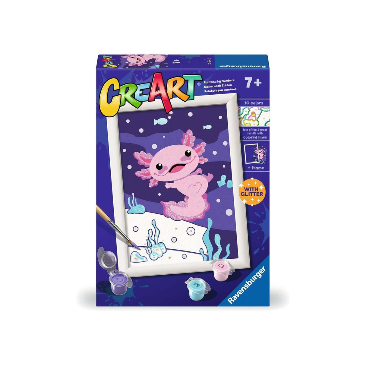 Kreativní barva Ravensburger podle čísla - axolotl