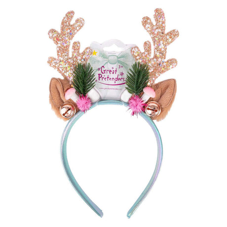 Great pretenders holiday rudolph headband - pink mint