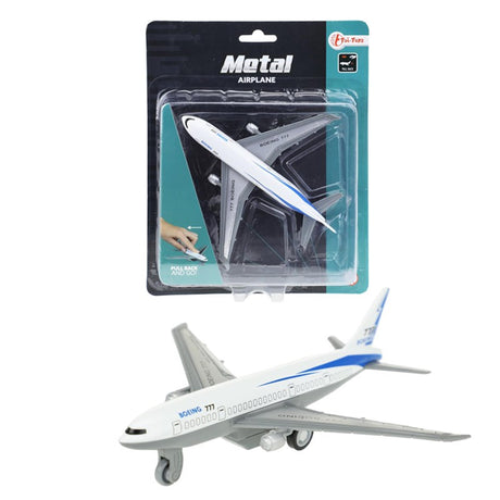 Toi-toys metalinis lėktuvo atbulas baltas 14 x 13 cm