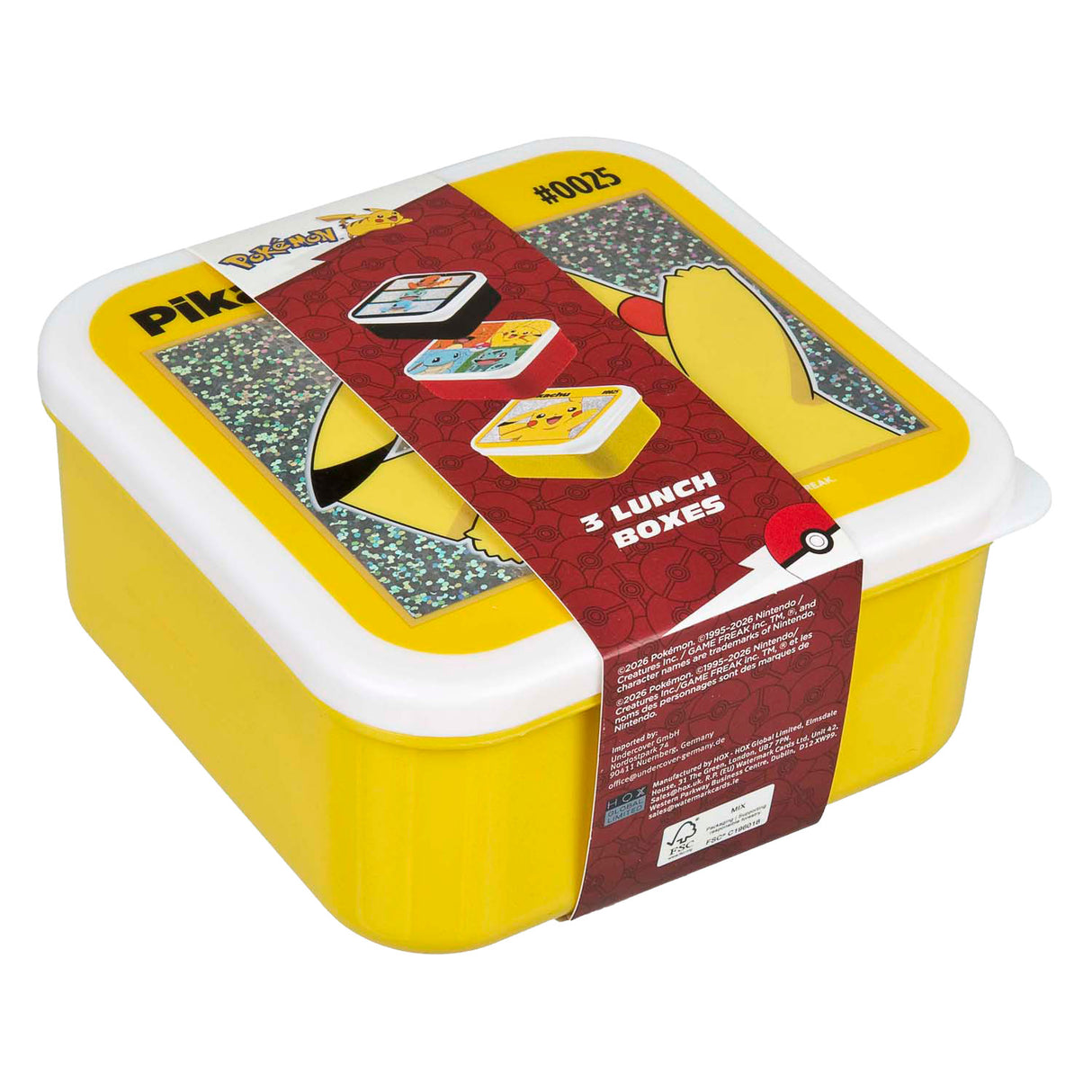 Podkrite škatle s prigrizki Pokémon - 3 kosi.