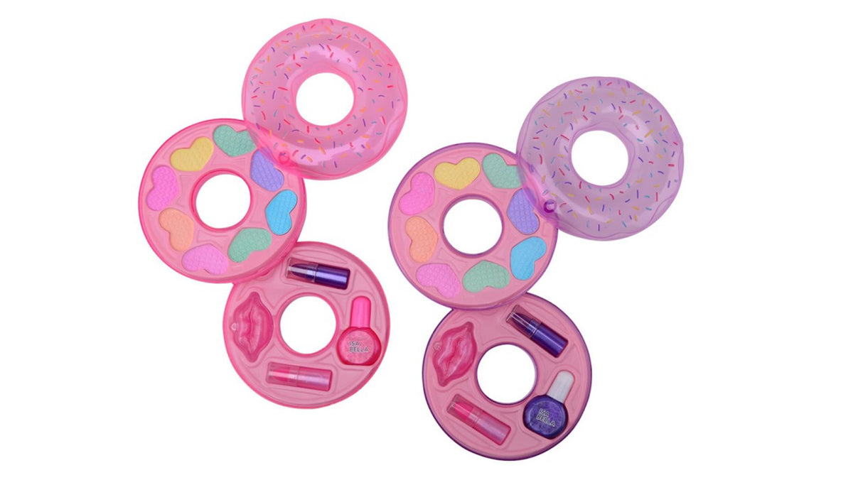 Johntoy john bréagán bella makeup donut ar taispeáint