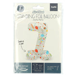 Folat bv Stand Folie Ballon Joyful Party Nummer 7 -72cm