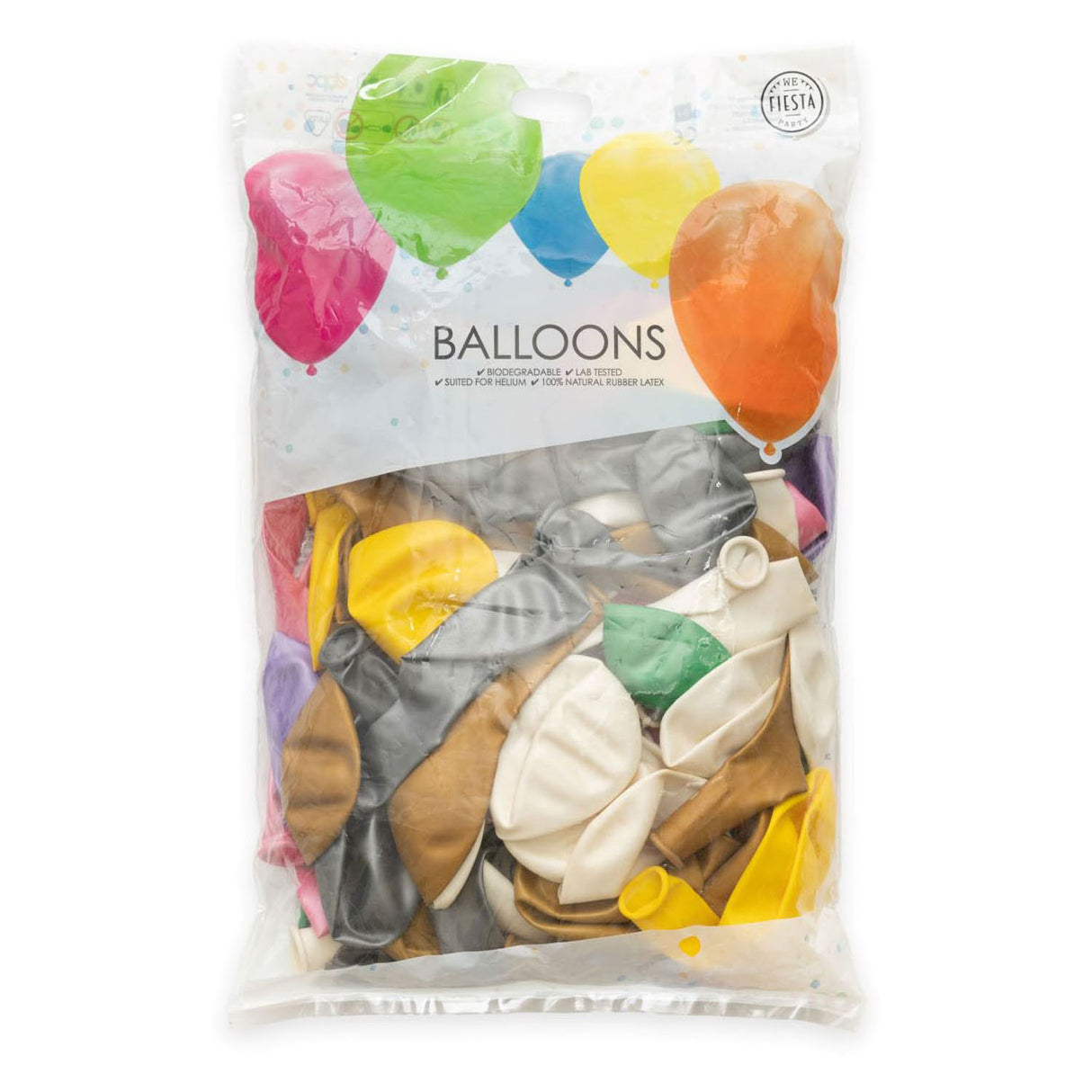 Ballons Globos perles métalliques mélange de couleurs 30cm, 100pcs.