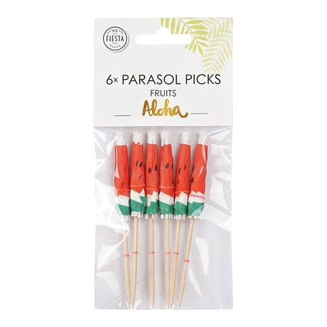 Paper cocktail parasol picks aloha - 8cm