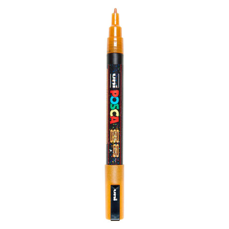 Uni posca pc3m paint marker glitter orange - bullet tip up to 1.3 mm