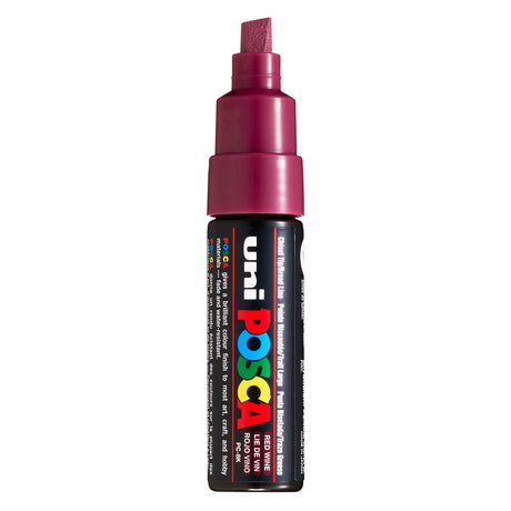 Uni-posca posca marker, size PC-8k, line width 8 mm, wide, red wine, 1 piece