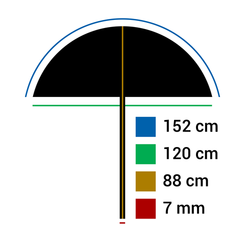 Falcon Eyes Flash Umbrella UR-60T Diffused White 152 cm
