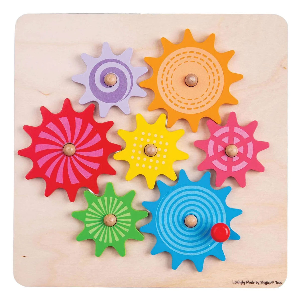 Bigjigs Wooden Cog Puzzle - 7 pc.