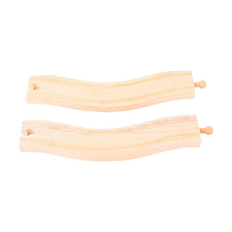 Bigjigs Wooden Railway - Curved Track - 2pc.