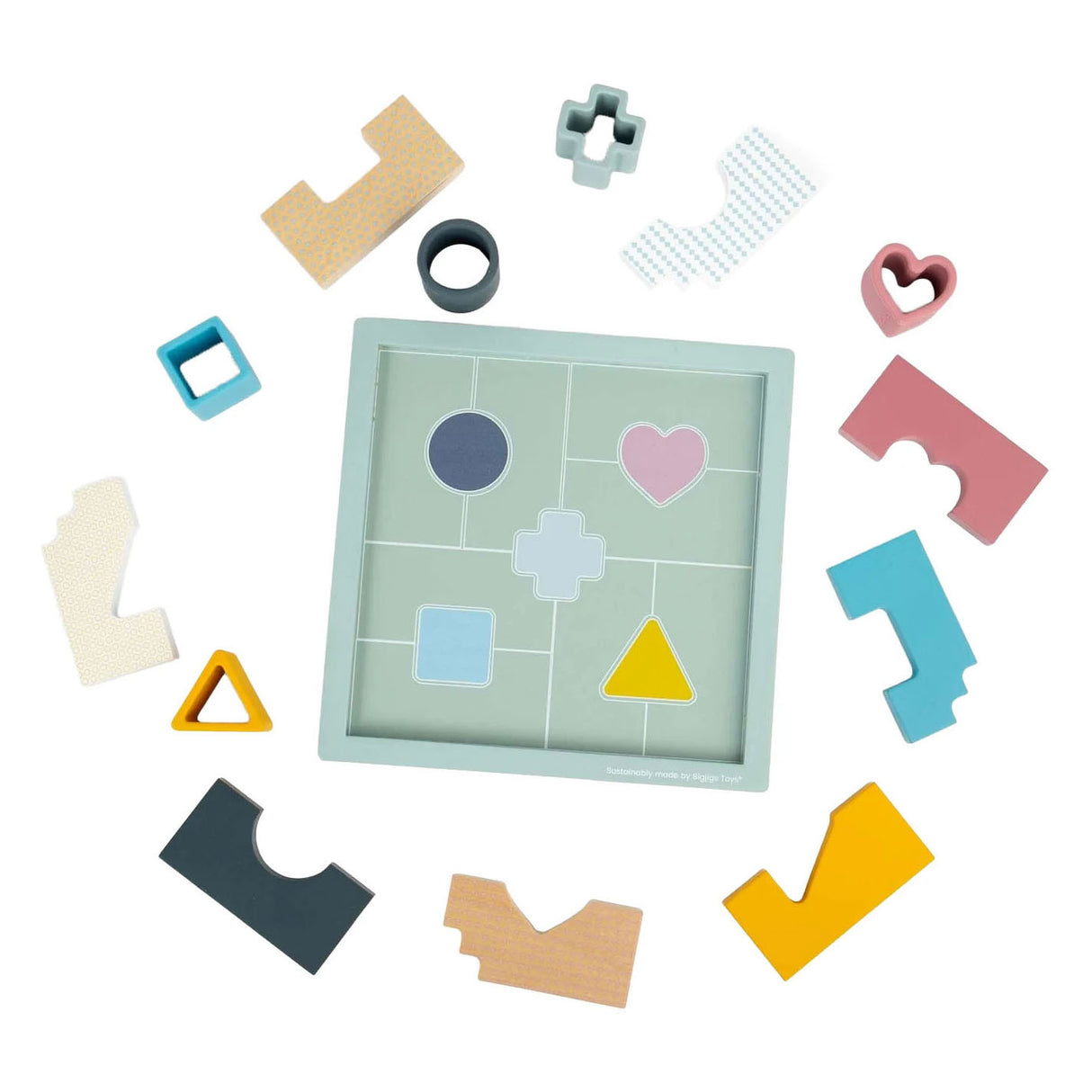 Bigjigs Wooden Mosaic Puzzle - 14pc.