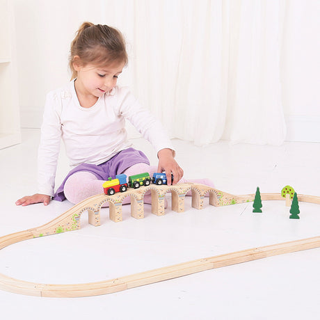 Bigjigs Wooden Rails - Railway Viaduct, 3DLG.