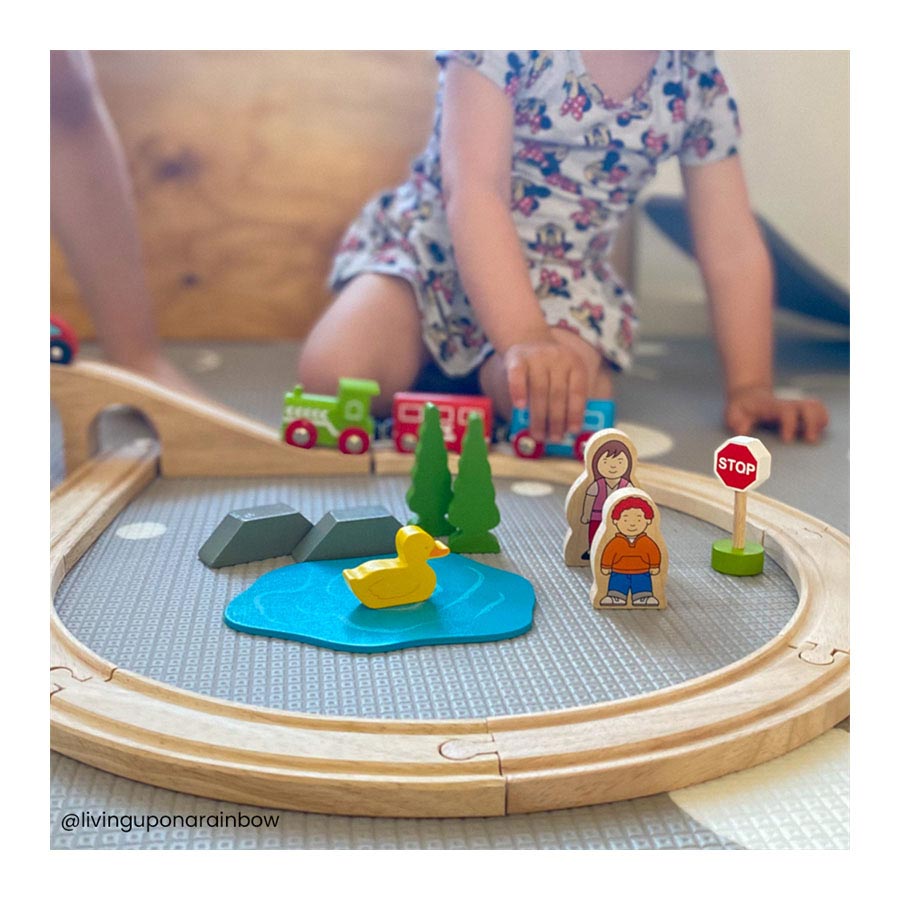 Bigjigs wooden train track - - 8-shaped - 26-piece