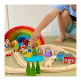 Bigjigs wooden train track - - 8-shaped - 26-piece