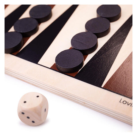 Bigjigs backgammon wooden board game