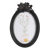 Clayre eef photo frame oval black 14x3x21cm 10x15cm