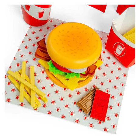 Ensemble burger et frites en bois Bigjigs, 48 ​​pièces.