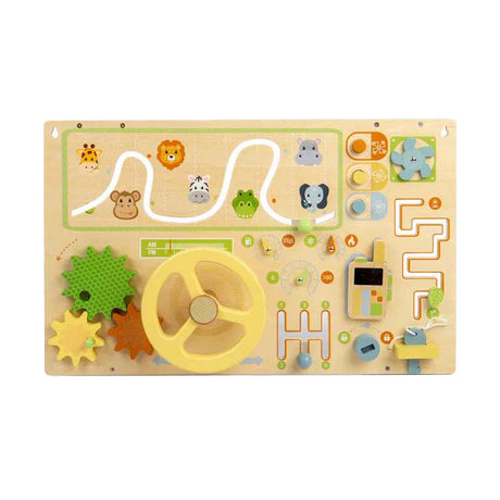Bigjigs wooden jungle activity board