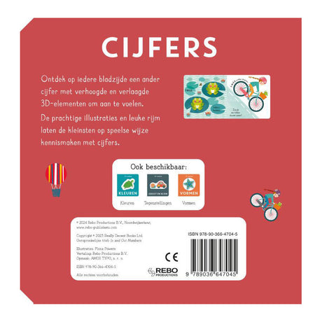 Livro tátil 3D dos editores Rebo - números